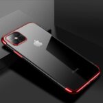 Clear Color Case Gel TPU Electroplating frame Cover for Samsung Galaxy A22 4G red - Image 3