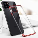 Clear Color Case Gel TPU Electroplating frame Cover for Samsung Galaxy A22 4G red - Image 7