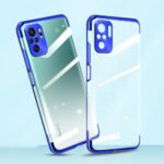 Clear Color Case Gel TPU Electroplating frame Cover for Xiaomi Redmi Note 10 5G / Poco M3 Pro blue - Image 9