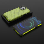 Honeycomb Case armor cover with TPU Bumper for iPhone 13 Pro Max green - Image 13