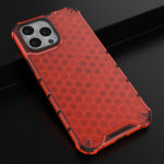 Honeycomb Case armor cover with TPU Bumper for iPhone 13 Pro Max red - Image 14