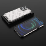 Honeycomb Case armor cover with TPU Bumper for iPhone 13 Pro Max transparent - Image 13