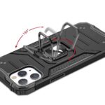 Wozinsky Ring Armor Case Kickstand Tough Rugged Cover for iPhone 13 mini silver - Image 5